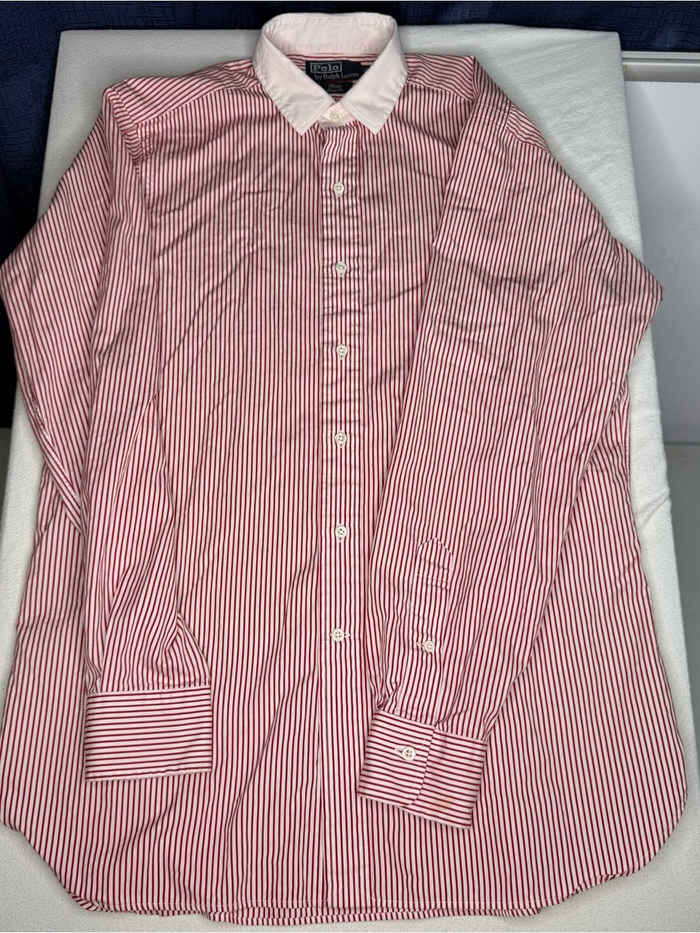 Polo Ralph Lauren Blake Classic Fit Red White Striped Button Down Shirt Mens M